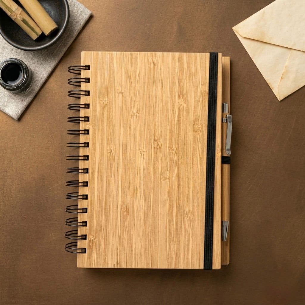 Bamboo Notepad With Pen